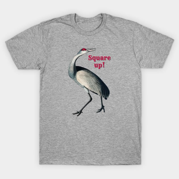 Square Up Heron T-Shirt by yaywow